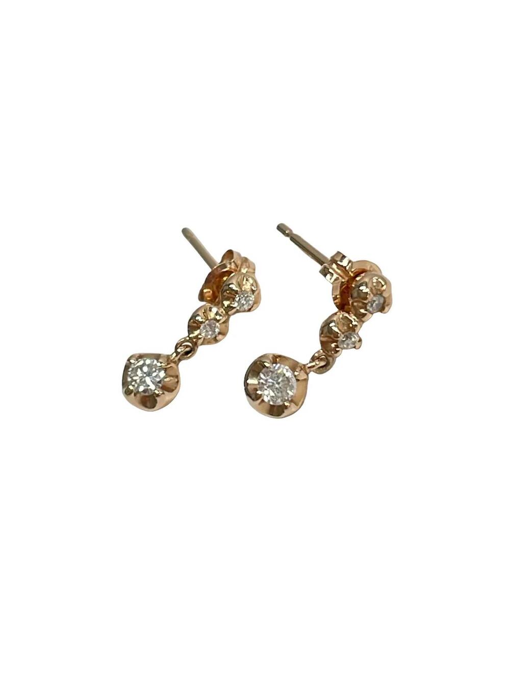 Vendome 18K Rose Gold Diamond Earrings #290687V68B